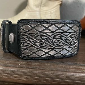 Cinto de Hilo de Plata. Mexico size 38. Silver plated thread belt. Authentic.